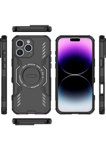 iPhone 16 Pro Manyetik Telefon Kılıfı, Güçlü Manyetik Isı Dağılımı Telefon Kılıfı Kapağı iPhone 16 Pro (Yurt Dışından) modelleri