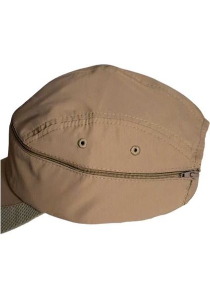 Mikro Kumaş Fermuarlı Sporcu Koşu Tenis Şapkası Vizör Şapka fırsatları