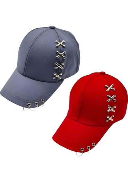 Punk Master Baseball Kep Şapka 2'li Set