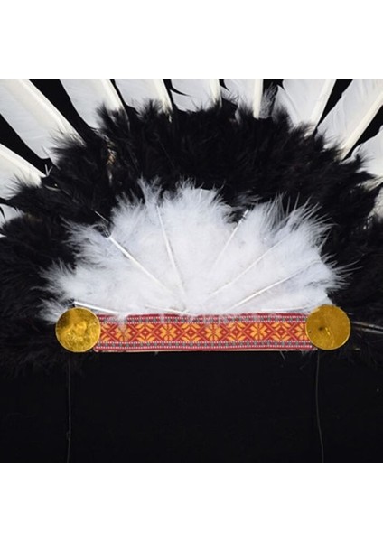 Kızılderili Başlığı Şapkası Kırmızı Beyaz indirimleri