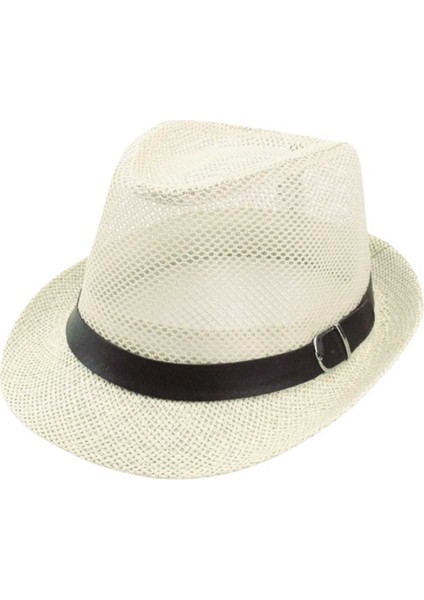 2 Li Set Fileli Yazlık Hasır Toka Detaylı Fedora Fötr Şapka fiyatları