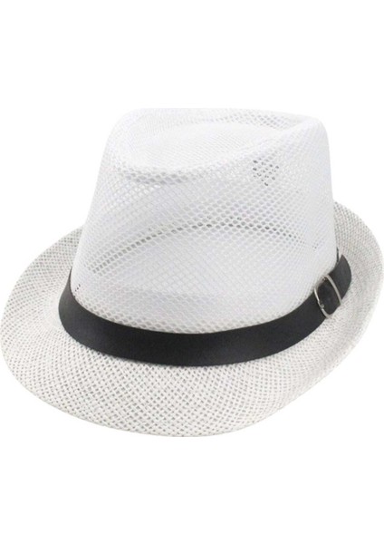 2 Li Set Fileli Yazlık Hasır Toka Detaylı Fedora Fötr Şapka modelleri