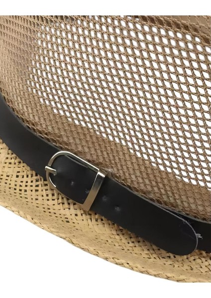 2 Li Set Fileli Yazlık Hasır Toka Detaylı Fedora Fötr Şapka indirimleri