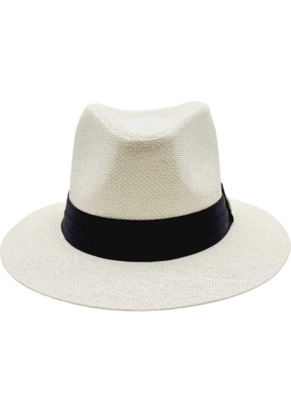 Siyah Şeritli Hasır Fötr Şapka fiyatları