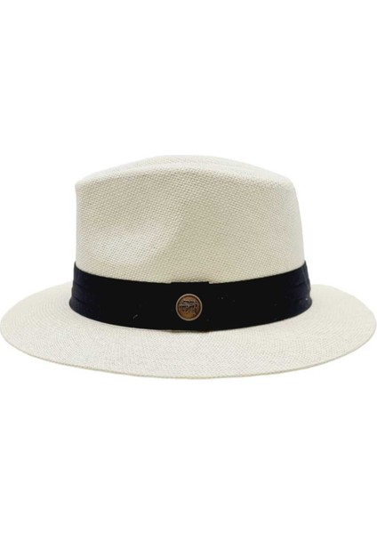 Siyah Şeritli Hasır Fötr Şapka modelleri