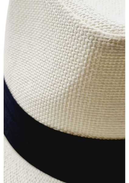 Siyah Şeritli Hasır Fötr Şapka indirimleri