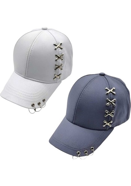 Punk Master Baseball Kep Şapka 2'li Set