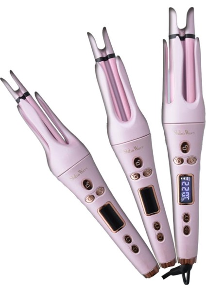 3 Farklı Başlıklı Otomatik Saç Maşası (Kalın Su Dalgası Maşa 32MM/25MM/19MM)