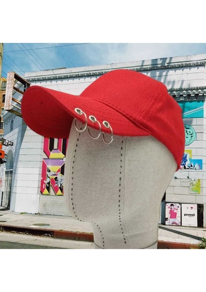 Arkadan Ayarlanabilir 3 Halka Piercing Şapka Beyzbol Kep Şapka fırsatları