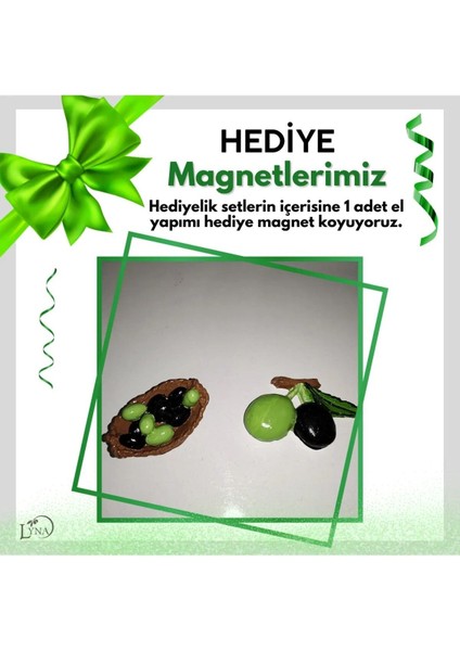 Set 4-4'lü Set (KOLONYA-MUM-SABUN-ZEYTİNYAĞI)-->[100 ml Kolonya ve 500 ml Yeşil Şişe Zeytinyağı Ile]