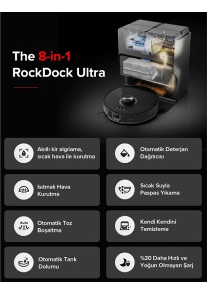 Ultra Akıllı Robot Süpürge Beyaz 1000 Pa Emiş Gücüyle Düz Zemin Temizliği İçin modelleri