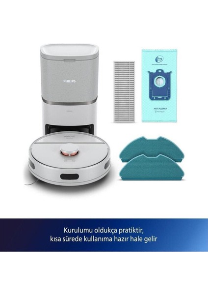 3000 Serisi Islak Kuru Beyaz Istasyonlu Robot SÜPÜRGE,4000 Pa, Sert Zemin ve Halıya Uygun fiyatları
