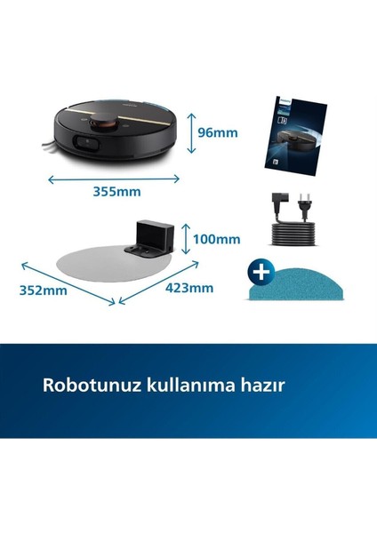 7000 Serisi Uyumlu Robot Süpürge 5200 Mah Pil 180 Dakika 5000 Pa Emiş Gücü,