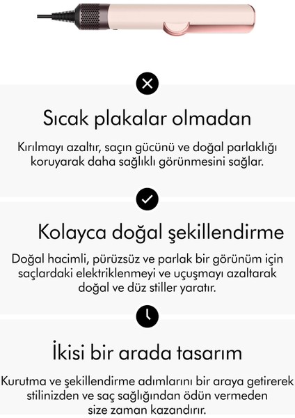 Airstrait™ Saç Düzleştirici (Ceramic Pink) modelleri