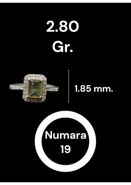 Baget Kesim Zultanit Taşlı Gümüş Yüzük - 925 Ayar Renk Değiştiren Şık Tasarım fırsatları