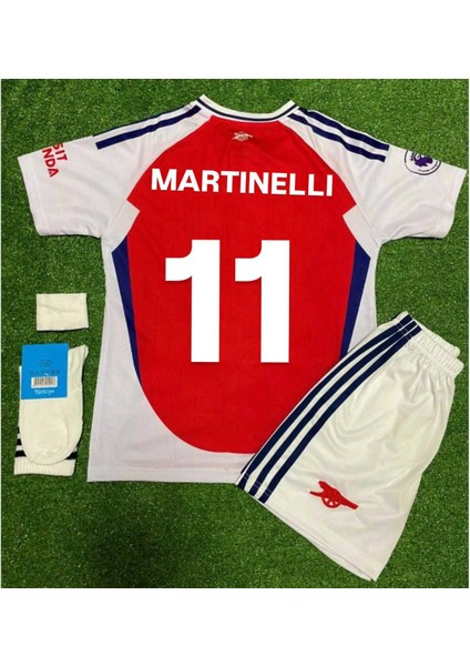Arsenal 2024/25 Martinelli Iç Saha Çocuk Forması 4 Lü Set