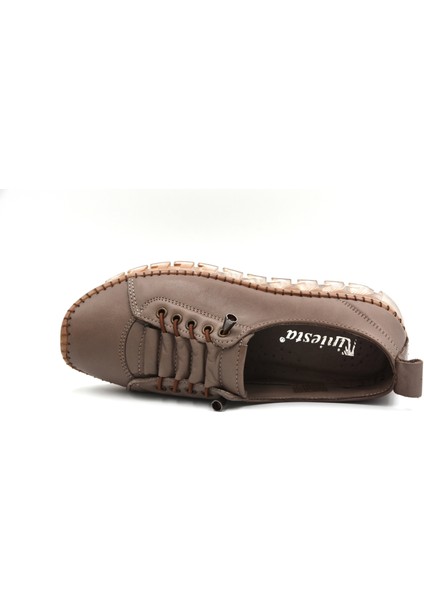 Beyaz (Iniesta) Kuko Hakiki Deri Termo Kaymaz Taban Comford Günlük Kadın Ayakkabı Kum fırsatları