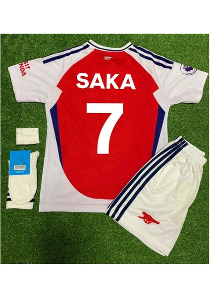 Arsenal 2024/25 Saka Iç Saha Çocuk Forması 4 Lü Set