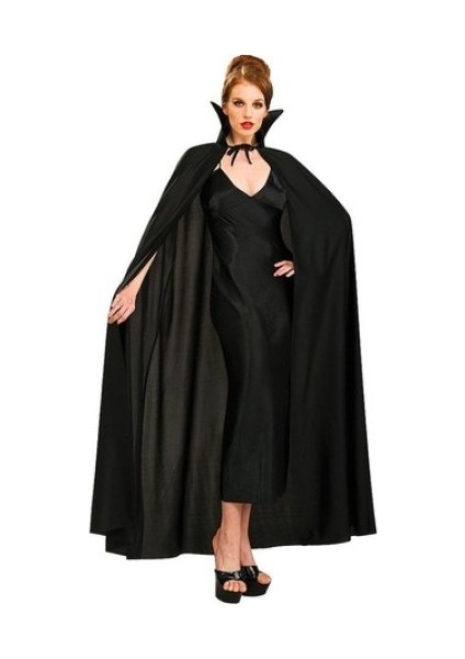 Büro Ev Ofis Etkinlik Gösteri Kostüm Pelerini Için 120CM Siyah Yakalı Halloween Pelerini