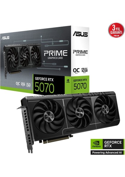 Prıme Geforce Rtx 5070 PRIME-RTX5070-O12G 12GB Gddr7 Oc Edıtıon 192 Bıt Gamıng Ekran Kartı