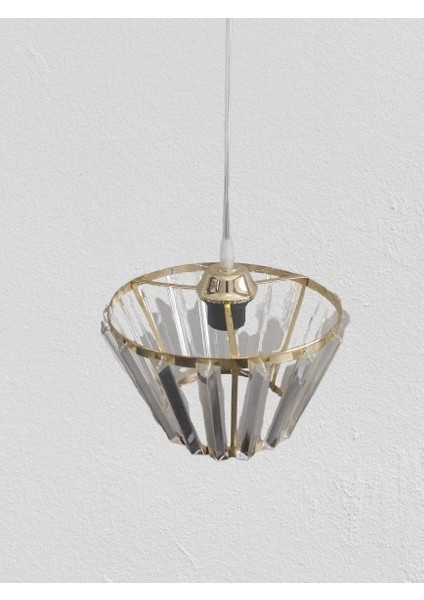 Kristal Taşlı Konik Gold Büyük Yuvarlak E-27 Duylu modelleri