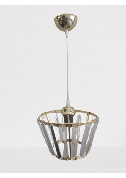 Kristal Taşlı Konik Gold Büyük Yuvarlak E-27 Duylu fırsatları