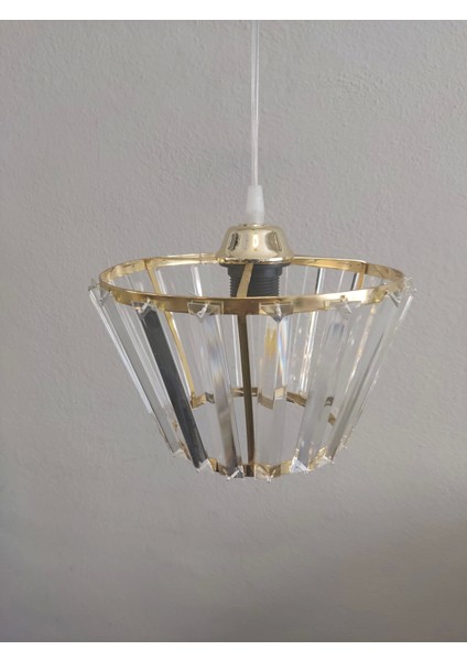Kristal Taşlı Konik Gold Büyük Yuvarlak E-27 Duylu indirimleri