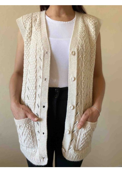 Çift Cepli Kadın Yelek