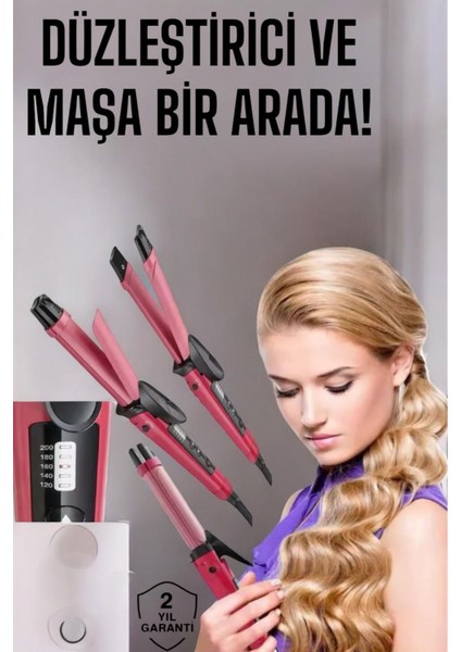 Renkli ısı ayarlı saç şekillendirici ve düzleştirici, maksimum sıcaklık 200°C