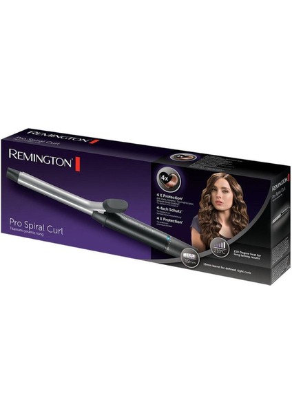 Şık 19 mm Spiral Saç Maşası, Seramik Plaka, Siyah, 210°C, Profesyonel Kalite indirimleri