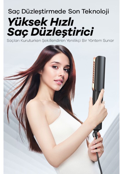 Airstrait Yüksek Hızlı Hava Üflemeli Saç Düzleştirici Islak / Kuru