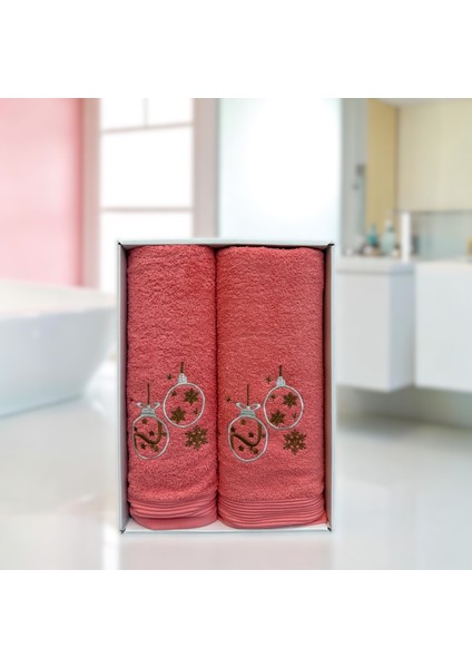 %100 Pamuklu 2’li Havlu Seti – El ve Banyo – Nakışlı – Hediyelik Kutulu fiyatları