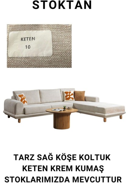 Stokta Tarz Sağ Köşe Koltuk (Yataklı)