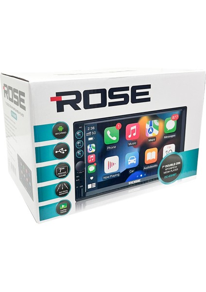 DC-6350BT Android, Usb,kablolu Carplay 7 Double-Din Teyp