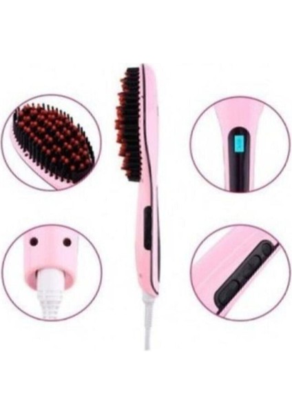 Pembe Hair Straightener Saç Düzleştirici Tarak HQT-906 indirimleri