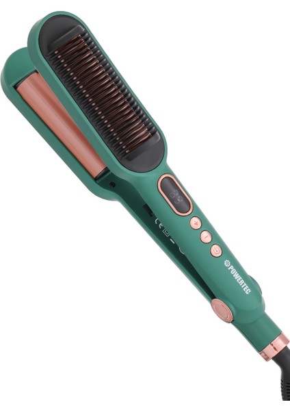 Yeşil Saç Düzleştirici, Titanyum Plakalı, Şık ve Kullanışlı Tasarım fırsatları