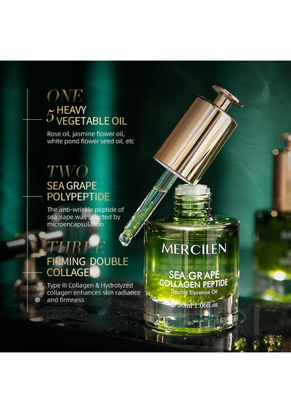 Deniz Üzümü Kolajen Serum - Çift Fazlı Nem & Esneklik Iksiri | 5'li Bitkisel Yağ Formülü indirimleri