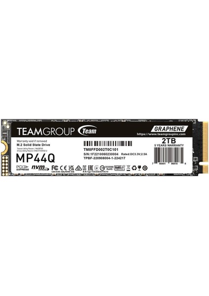 MP44Q 2tb GEN4X4 7400/6500MB/S Nvme Pcıe M.2 SSD Disk (TM8FFD002T0C101)