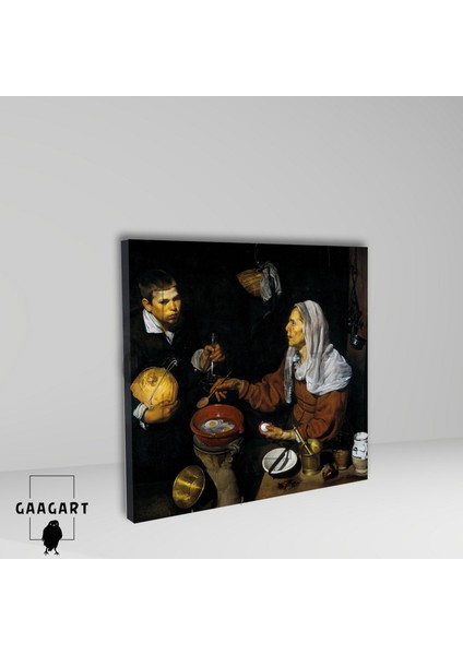 Kare Kanvas Tablo Ünlü Eserler Diego Velázquez An Old Woman Cooking Eggs fiyatları