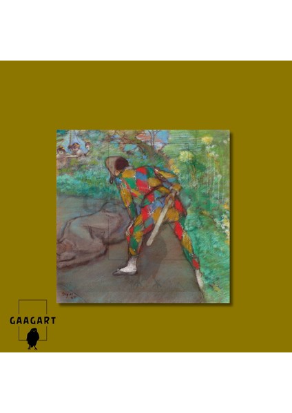 Kare Kanvas Tablo Ünlü Eserler Edgar Degas Harlequin (1885) modelleri