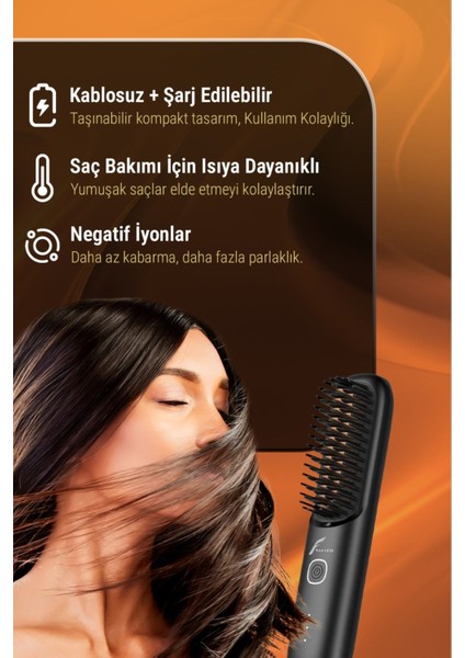 Veryfit Elektrikli Iyonik Bakımlı Seramik Kaplama Şarjlı Saç Düzleştirici fiyatları