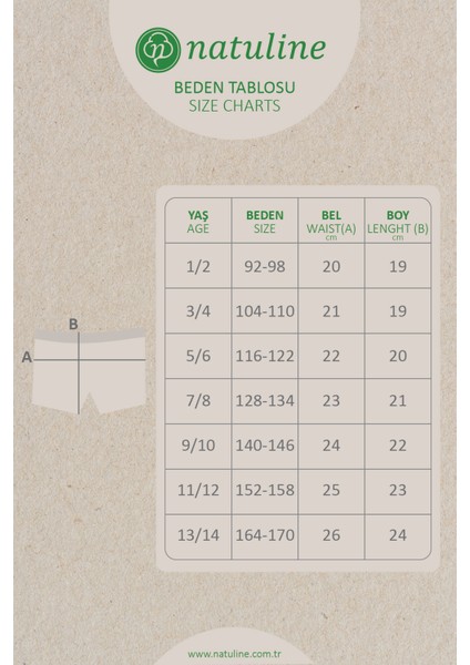 Kız Çocuk Organik Pamuklu Likralı Boxer Life Is Beautiful 6'lı Paket