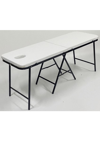 Beyaz Katlanabilir Masaj Yatağı, Konforlu ve Pratik Kullanım, 180x60-75 cm modelleri