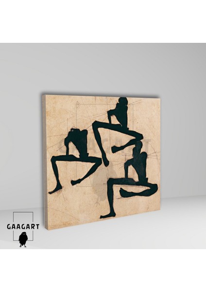 Kare Kanvas Tablo Ünlü Eserler Egon Schiele Composition With Three Male Nudes fiyatları