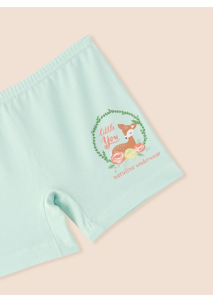 Kız Çocuk Organik Pamuklu Likralı Boxer Little You 6'lı Paket modelleri