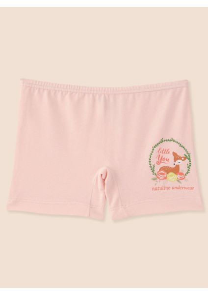 Kız Çocuk Organik Pamuklu Likralı Boxer Little You 6'lı Paket