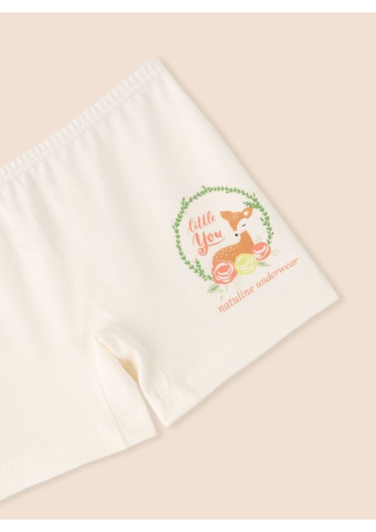 Kız Çocuk Organik Pamuklu Likralı Boxer Little You 6'lı Paket
