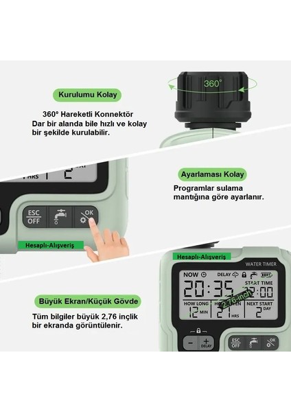 Dijital Akıllı Otomatik (Büyük Ekran) Bahçe Sulama Makinesi indirimleri