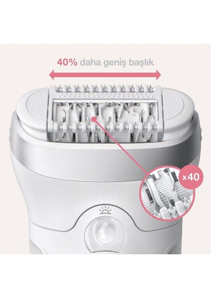Silk-Épil 9 9705 Sensosmart, Kablosuz, Islak & Kuru, 3 Ek Parçalı, 2'si 1 Arada Epilatör