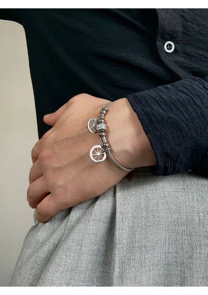 Silver Erkek Zincir Bileklik Kadın Paslanmaz Çelik Renk Atmaz Unısex Kararmaz Çelik Bileklik